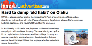 Hard to dump 'old habit' on Oahu
